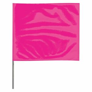 GRAINGER 2318PG-200 Marking Flag, 2 1/2 Inch x 3 1/2 Inch Flag Size, 18 Inch Staff Ht, Fluorescent Pink | CR3DKX 3JUR3