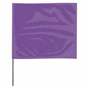 GRAINGER 4521PP-200 Marking Flag, 4 Inch x 5 Inch Flag Size, 21 Inch Staff Ht, Purple, Blank, No Image | CQ2LWN 3JUZ8