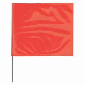 GRAINGER 2321RG-200 Marking Flag, 2 1/2 Inch x 3 1/2 Inch Flag Size, 21 Inch Staff Ht, Fluorescent Red | CQ2LTK 3JUW9