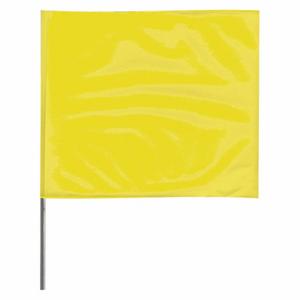 GRAINGER 2330Y-200 Marking Flag, 2 1/2 Inch x 3 1/2 Inch Flag Size, 30 Inch Staff Ht, Yellow, Blank | CQ2LTV 3JVG6