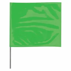 GRAINGER 4530GG-200 Marking Flag, 4 Inch x 5 Inch Flag Size, 30 Inch Staff Ht, Fluorescent Green, Blank | CQ2LWY 3JVG8