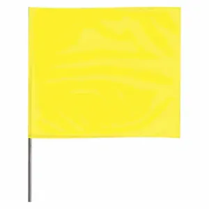 GRAINGER 2315YG-200 Marking Flag, 2 1/2 x 3 1/2 Inch Flag Size, 15 Inch Staff Ht, Fluorescent Yellow | CQ2LUE 3LVC8