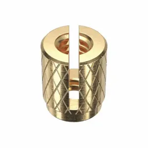 GRAINGER 240-000-BR Press Insert, #0-80 Thread Size, 1/8 Inch Length, 0.104 Inch Dia, Brass, Plain | CQ3VRX 4ZE96