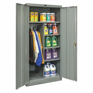 GRAINGER 250C361872A-HG Commercial Storage Cabinet, Dark Gray, 72 x 36 x 18 Inch Size, Assembled | CD3WYR 411L15