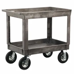 GRAINGER 2523WWG Utility Cart, Deep Shelf, 500 Lbs. Load Capacity, Number of Shelves 2 | CD3XUX 401R92