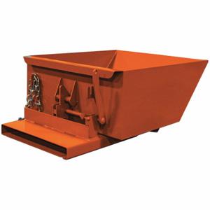 GRAINGER 2555LPOrange Self-Dumping Hopper, 6.8 Cu ft Cubic Foot Capacity, 43 Inch Length, Orange | CQ4LTC 437V46