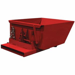 GRAINGER 2555LPRed Self-Dumping Hopper, 6.8 Cu ft Cubic Foot Capacity, 43 Inch Length, Red | CQ4LTD 437V45