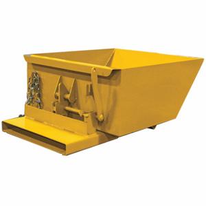 GRAINGER 2555LPYellow Self-Dumping Hopper, 6.8 Cu ft Cubic Foot Capacity, 43 Inch Length, Yellow | CQ4LTE 437V44