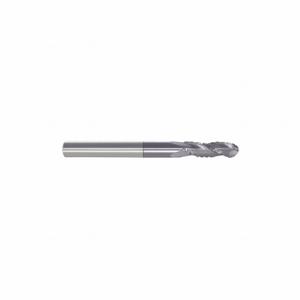 GRAINGER 268-100115 Ball End Mill, 3 Flutes, 1 Inch Milling Dia, 4 Inch Overall Length | CQ2BXU 55HL27