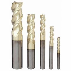 GRAINGER 273-888882 End Mill Set, 3 Flutes, 5 Pieces, 1/8 Inch Smallest Mill Dia, Zrn Finish | CQ6AWB 52ZL41