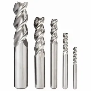 GRAINGER 283-888881 End Mill Set, 3 Flutes, 5 Pieces, 1/8 Inch Smallest Mill Dia | CP9ABB 52ZU91