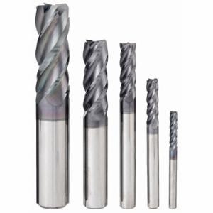 GRAINGER 284-888882 End Mill Set, 4 Flutes, 5 Pieces, 1/8 Inch Smallest Mill Dia, Alticrn Finish | CQ6AWE 45XY16