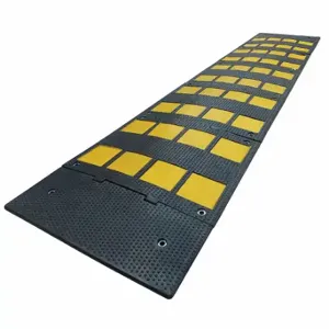 GRAINGER 29NH25 Speed Bump, Rubber, Black/Yellow, 9 Ft Lg, 24 Inch Width, 1 1/8 Inch Ht | CQ4ZKM