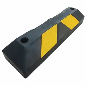 GRAINGER 29NH30 Parking Curb, Rubber, 22 Inch Size Length, 6 Inch Width, 4 Inch Height, Black/Yellow | CQ3PDC