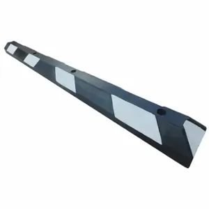 GRAINGER 29NH32 Parking Curb, Rubber, 6 ft Length, 6 Inch Width, 4 Inch Height, Black/White | CQ3PDH