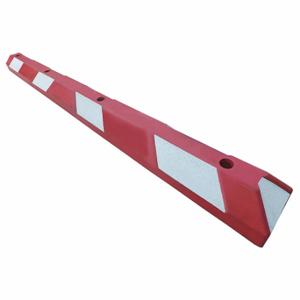 GRAINGER 29NH33 Parking Curb, Rubber, 6 ft Length, 6 Inch Width, 4 Inch Height, Red/White | CQ3PDK