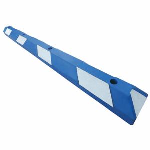 GRAINGER 29NH34 Parking Curb, Rubber, 6 ft Length, 6 Inch Width, 4 Inch Height, Blue/White | CQ3PDM