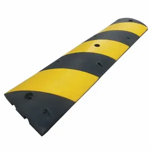 GRAINGER 29NH40 Speed Bump, Rubber, Black/Yellow, 4 Ft Lg, 12 Inch Width, 2 1/2 Inch Ht | CQ4ZKL