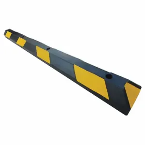 GRAINGER 29NH31 Parking Curb, Rubber, 6 ft Length, 6 Inch Width, 4 Inch Height, Black/Yellow | CQ3PDJ