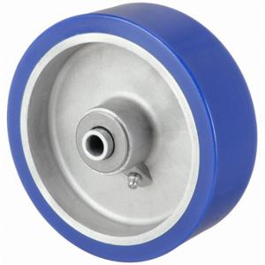 GRAINGER 29XU79 Polyurethane Tread On Aluminum Core Wheel, 6 Inch Wheel Dia, 2 Inch Wheel Width, Blue | CQ3VMV
