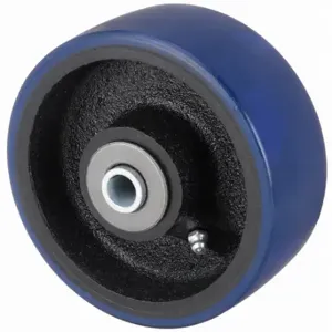 GRAINGER 29XU84 Polyurethane Tread On Iron Core Wheel, 5 Inch Wheel Dia, 2 Inch Wheel Width, Blue | CQ3VLM