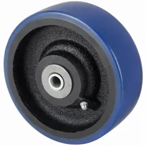 GRAINGER 29XU85 Polyurethane Tread On Iron Core Wheel, 6 Inch Wheel Dia, 2 Inch Wheel Width, Blue | CQ3VLP