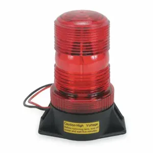 GRAINGER 2ERP8 Warning Light, Red, Strobe Tube, 12 to 80V DC, 150000 Candela, 8000 hr Lamp Life | CQ7ELU