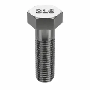 GRAINGER 2UPR2 Hex Head Cap Screw, Stainless Steel, 316, Plain, 3/8 24, Fine, 1 1/4 Inch Length | CQ6XDX