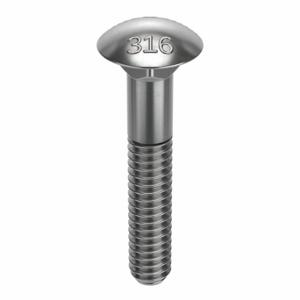 GRAINGER 2UPR9 Carriage Bolt, Plain, 1/4 Inch-20 Thread Size, 1 1/4 Inch Length | CP8VBQ