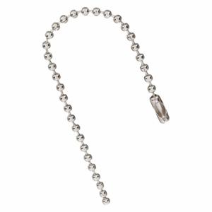 GRAINGER 2YB23 Beaded Chain, Ball Chain, 0.03 Inch Wire Dia, 4 1/2 Inch Length, Includes Coupling Link | CQ7FTG