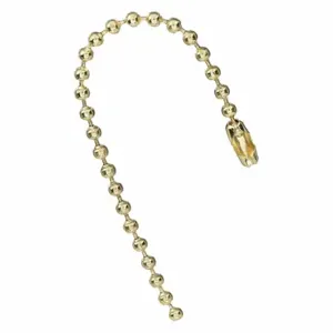 GRAINGER 2YB25 Beaded Chain, Ball Chain, 0.03 Inch Wire Dia, 6 Inch Length, Includes Coupling Link | CQ7FTF