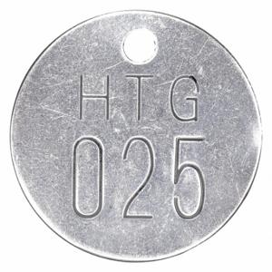 GRAINGER 2YB50 Nummeriertes Ventiletikett, 001-025, Silber, 25 Stück | CQ3ABJ