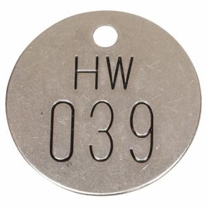 GRAINGER 2YB63 Nummeriertes Ventiletikett, 026-050, Silber, 25 Stück | CQ3ABL