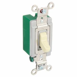 GRAINGER 3001I Wall Switch, Toggle Switch, Single Pole, Ivory, 30 A, Screw Terminals, Screw Terminals | CP9EGE 52HE40