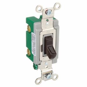 GRAINGER 3002BRN Wall Switch, Toggle Switch, Double Pole, Brown, 30 A, Screw Terminals, Screw Terminals | CP9EFK 52HE41