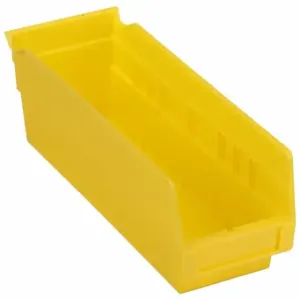 GRAINGER 30120YELLOBLANK Shelf Bin, 11 5/8 Inch Length, 4 1/8 Inch x 4 Inch Size, Yellow, Nestable, Label Holders | CQ4MKX 48WG65