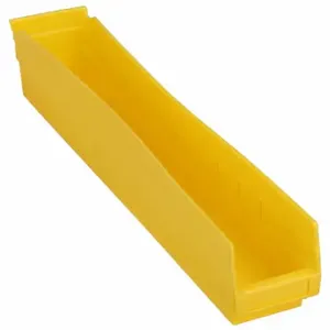 GRAINGER 30124YELLOBLANK Shelf Bin, 23 5/8 Inch Length, 4 1/8 Inch x 4 Inch Size, Yellow, Nestable, Label Holders | CQ4MME 48WG70