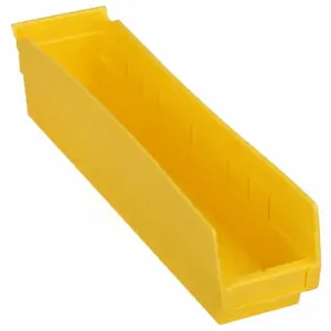 GRAINGER 30128YELLOBLANK Shelf Bin, 17 7/8 Inch Length, 4 1/8 Inch x 4 Inch Size, Yellow, Nestable, Label Holders | CQ4MLP 48WG75