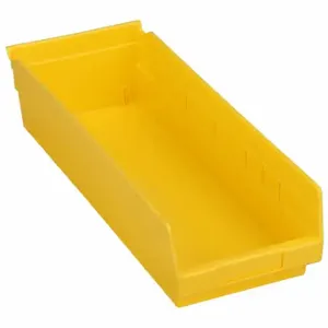 GRAINGER 30138YELLOBLANK Shelf Bin, 17 7/8 Inch Length, 6 5/8 Inch x 4 Inch Size, Yellow, Nestable, Label Holders | CQ4MMR 48WG85