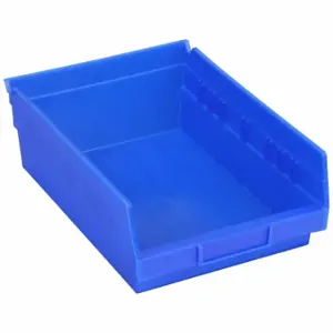 GRAINGER 30150BLUEBLANK Shelf Bin, 11 5/8 Inch Length, 8 3/8 Inch x 4 Inch Size, Blue, Nestable, Label Holders | CQ4MLC 48WG86