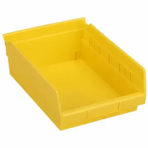 GRAINGER 30150YELLOBLANK Shelf Bin, 11 5/8 Inch Length, 8 3/8 Inch x 4 Inch Size, Yellow, Nestable, Label Holders | CQ4MLF 48WG90