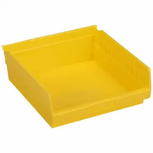 GRAINGER 30170YELLOBLANK Shelf Bin, 11 5/8 Inch Length, 11 1/8 Inch x 4 Inch Size, Yellow, Nestable, Label Holders | CQ4MKN 48WH06