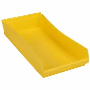 GRAINGER 30174YELLOBLANK Shelf Bin, 23 5/8 Inch Length, 11 1/8 Inch x 4 Inch Size, Yellow, Nestable, Label Holders | CQ4MMA 48WH11