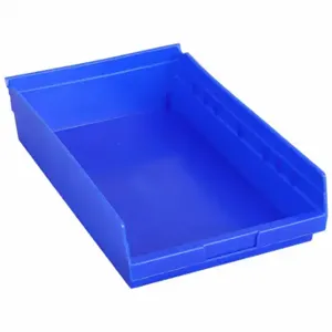 GRAINGER 30178BLUEBLANK Shelf Bin, 17 7/8 Inch Length, 11 1/8 Inch x 4 Inch Size, Blue, Nestable, Label Holders | CQ4MLG 48WH12