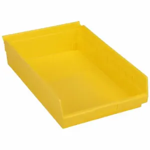 GRAINGER 30178YELLOBLANK Shelf Bin, 17 7/8 Inch Length, 11 1/8 Inch x 4 Inch Size, Yellow, Nestable, Label Holders | CQ4MLK 48WH16