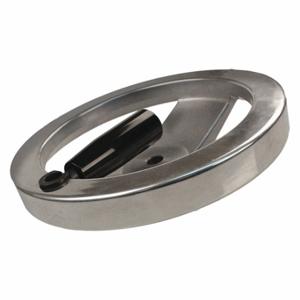 GRAINGER 30755P Hand Wheel, Unthreaded Hole, Fold-Away Handle, 5 Inch Outside Dia, Silver | CP9YJL 410M86