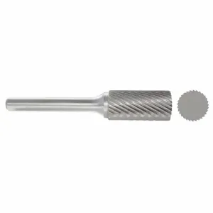 GRAINGER 310-001017C Cylinder Bur Sa, Single Cut, 1/4 Inch Shank, 1/4 Inch Head, 5/8 Inch Cut, Sa-1 | CP9BWQ 22XY28