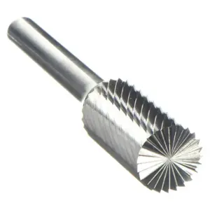 GRAINGER 310-001054 Cylinder Bur Sb, Single Cut, 1/4 Inch Shank Dia, 1 Inch Head Dia, Lg Of Cut 1 In | CP9BQM 22XY61