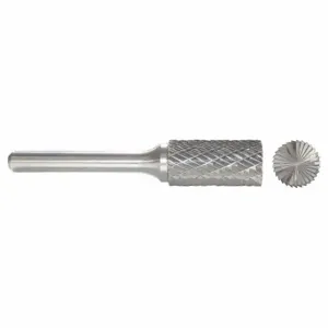 GRAINGER 310-002052 Cylinder Bur Sb, Double Cut, 1/4 Inch Shank Dia, 3/4 Inch Head Dia, Lg Of Cut 3/4 In | CP9BPU 22YA64