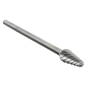 GRAINGER 310-002187B Cone Bur, Double Cut, 1/4 Inch Shank, 1/2 Inch Head, Lg Of Cut 1-1/8 Inch, Sl-4L6 | CP8YAT 22YC84